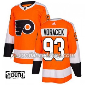 Adidas Maillot de Hockey Philadelphia Flyers Jakub Voracek 93 2017-2018 Orange Authentic - Enfant